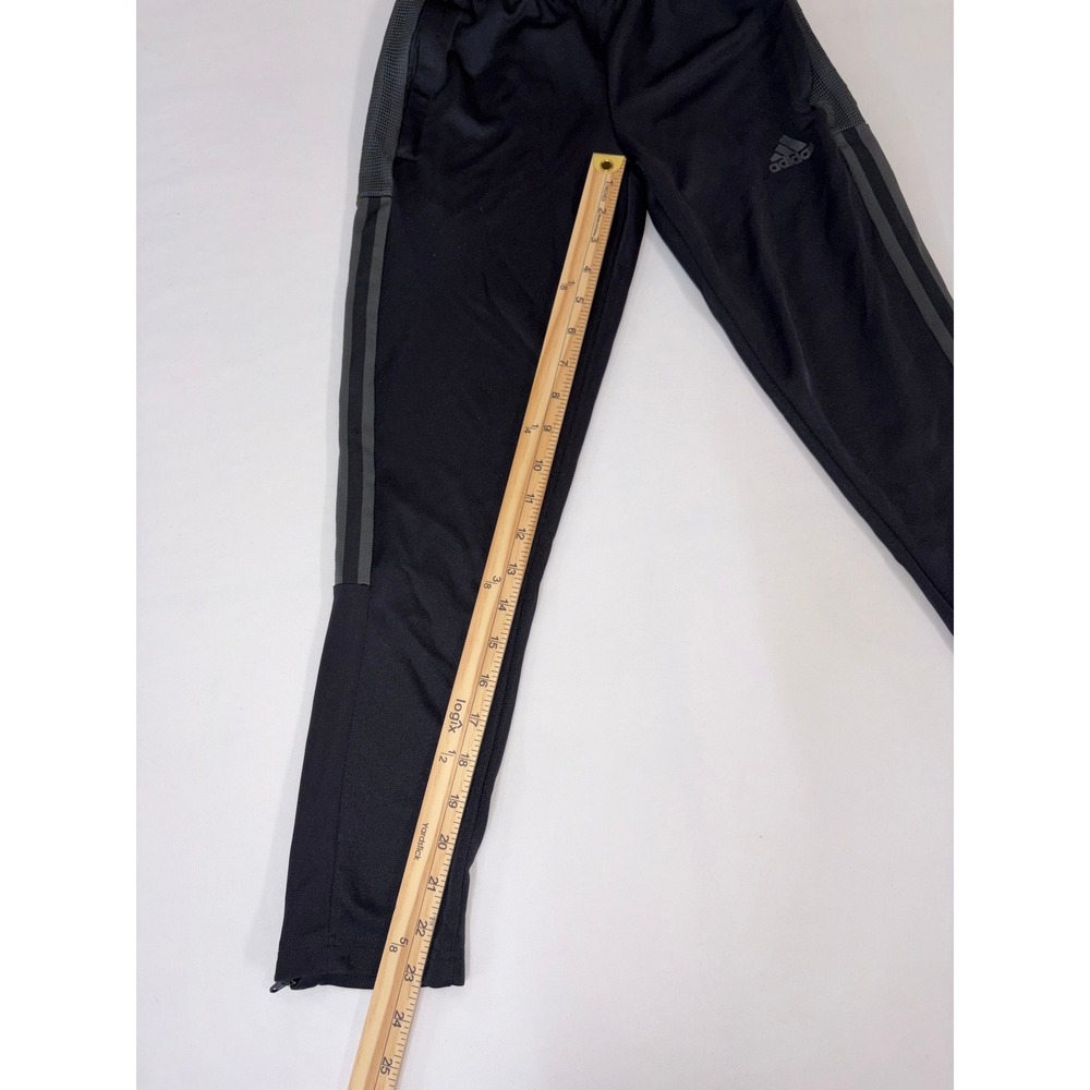 Adidas Kids Soccer Training Pants Black Grey Size S 9-10Y Joggers - Picture 4 of 9